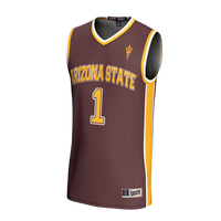 Arizona State Sun Devils Basketball Jersey, Maroon Fashion Sportswear Jersey Shirt, Sleeveless Athletic Tank Jersey, Casual Gift for Men