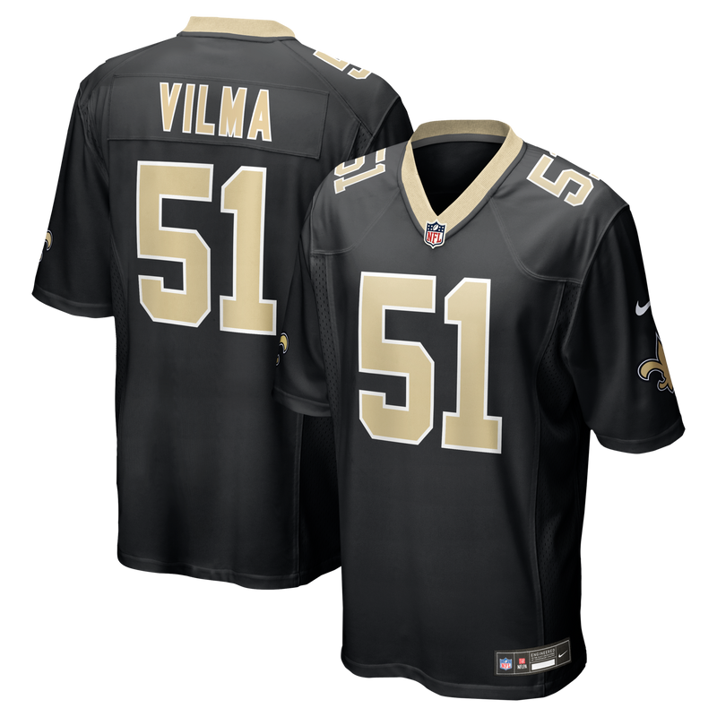 Jonathan Vilma New Orleans Saints Football Jersey, Black Sportswear Jersey Shirt, Lightweight Breathable Athletic Jersey, Casual Gift for Men