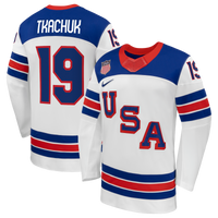 Matthew Tkachuk White US 2026 Away Replica Hockey Jersey, Hockey Sportswear Jersey Shirt, Long Sleeve Hockey Sweater Jersey, Casual Gift for Men