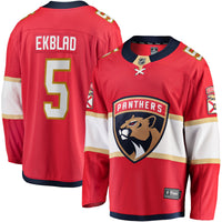 Aaron Ekblad Florida Panthers Hockey Jersey, Red Breakaway Home Sportswear Jersey Shirt, Long Sleeve Hockey Sweater Jersey, Casual Gift for Men