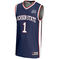 Jackson State Tigers Basketball Jersey, Navy Sportswear Jersey Shirt, Sleeveless Athletic Tank Jersey, Casual Gift for Men, Style 200951918