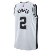 Dylan Harper San Antonio Spurs Basketball Jersey, White Swingman Sportswear Jersey Shirt, Sleeveless Athletic Tank Jersey, Casual Gift for Men
