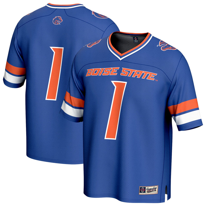 Boise State Broncos Collegiate Football Jersey, Royal Sportswear Jersey Shirt, Lightweight Breathable Athletic Jersey, Casual Gift for Men