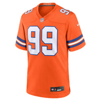 Zach Allen Denver Broncos Football Jersey, Orange Game Sportswear Jersey Shirt, Lightweight Breathable Athletic Jersey, Casual Gift for Men