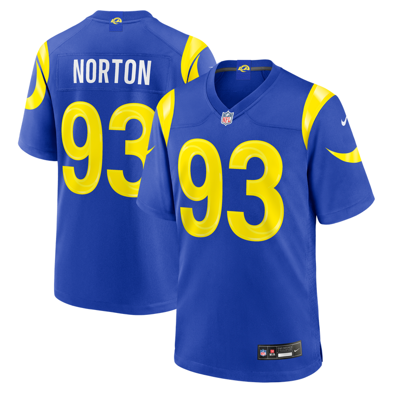 Bill Norton Los Angeles Rams Football Jersey, Royal Game Sportswear Jersey Shirt, Lightweight Breathable Athletic Jersey, Casual Gift for Men