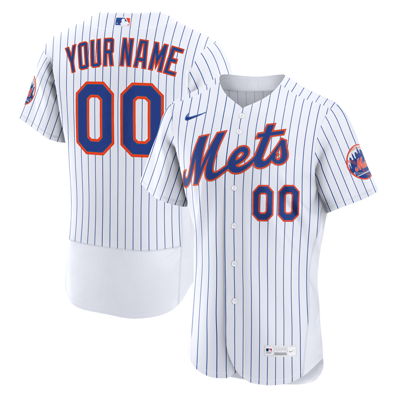 New York Mets Baseball Jersey, White Authentic Home Sportswear Jersey Shirt, Lightweight Breathable Athletic Jersey, Casual Gift for Men