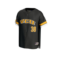 VCU Rams Baseball Jersey, Black Fashion Lightweight Sportswear Jersey Shirt, Lightweight Breathable Athletic Jersey, Casual Gift for Men
