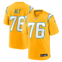 Joe Alt Los Angeles Chargers Football Jersey, Gold Game Sportswear Jersey Shirt, Lightweight Breathable Athletic Jersey, Casual Gift for Men