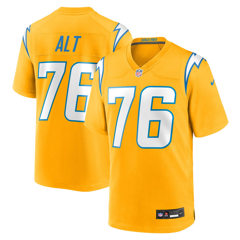 Joe Alt Los Angeles Chargers Football Jersey, Gold Game Sportswear Jersey Shirt, Lightweight Breathable Athletic Jersey, Casual Gift for Men