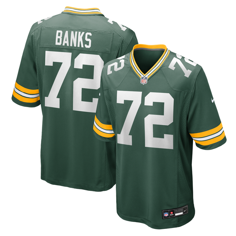 Brant Banks Green Bay Packers Football Jersey, Game Sportswear Jersey Shirt, Lightweight Breathable Athletic Jersey, Casual Gift for Men