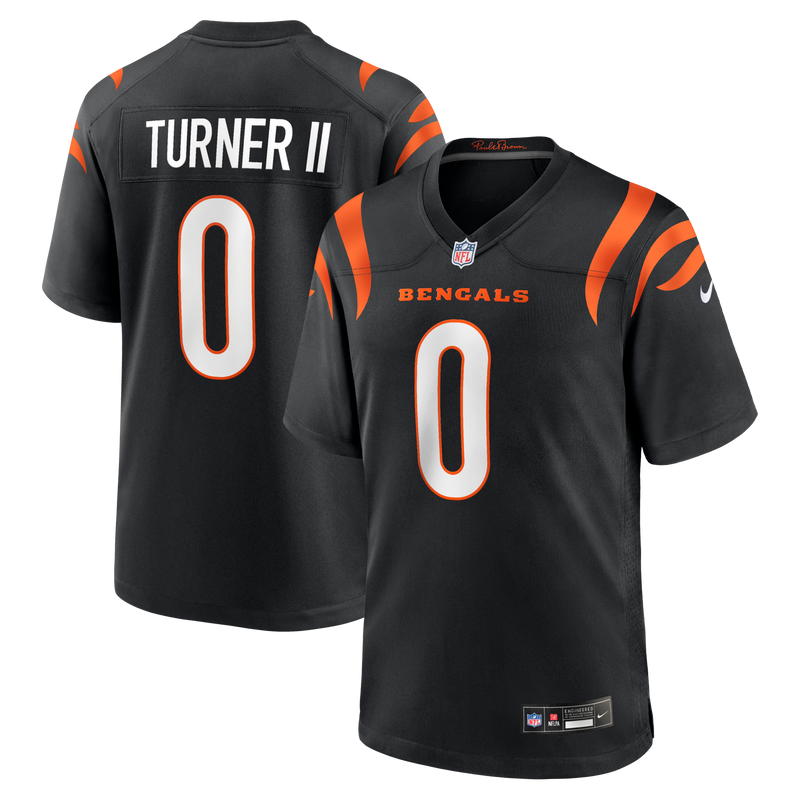 DJ Turner II Cincinnati Bengals Football Jersey, Black Game Sportswear Jersey Shirt, Lightweight Breathable Athletic Jersey, Casual Gift for Men