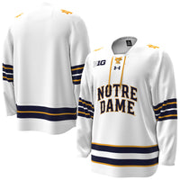 Notre Dame Fighting Irish Hockey Jersey, White Replica Home Sportswear Jersey Shirt, Long Sleeve Hockey Sweater Jersey, Casual Gift for Men