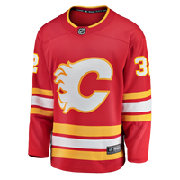 Dustin Wolf Calgary Flames Hockey Jersey, Red Breakaway Home Sportswear Jersey Shirt, Long Sleeve Hockey Sweater Jersey, Casual Gift for Men
