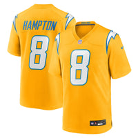 Omarion Hampton Los Angeles Chargers Football Jersey, Gold Sportswear Jersey Shirt, Lightweight Breathable Athletic Jersey, Casual Gift for Men