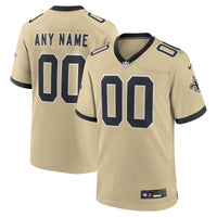 New Orleans Saints Football Jersey, Gold Game Alternate Sportswear Jersey Shirt, Lightweight Breathable Athletic Jersey, Casual Gift for Men