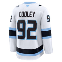 Logan Cooley Utah Mammoth Hockey Jersey, White Premium Away Sportswear Jersey Shirt, Long Sleeve Hockey Sweater Jersey, Casual Gift for Men