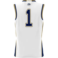 Georgia Southern Eagles Basketball Jersey, White Lightweight Sportswear Jersey Shirt, Sleeveless Athletic Tank Jersey, Casual Gift for Men