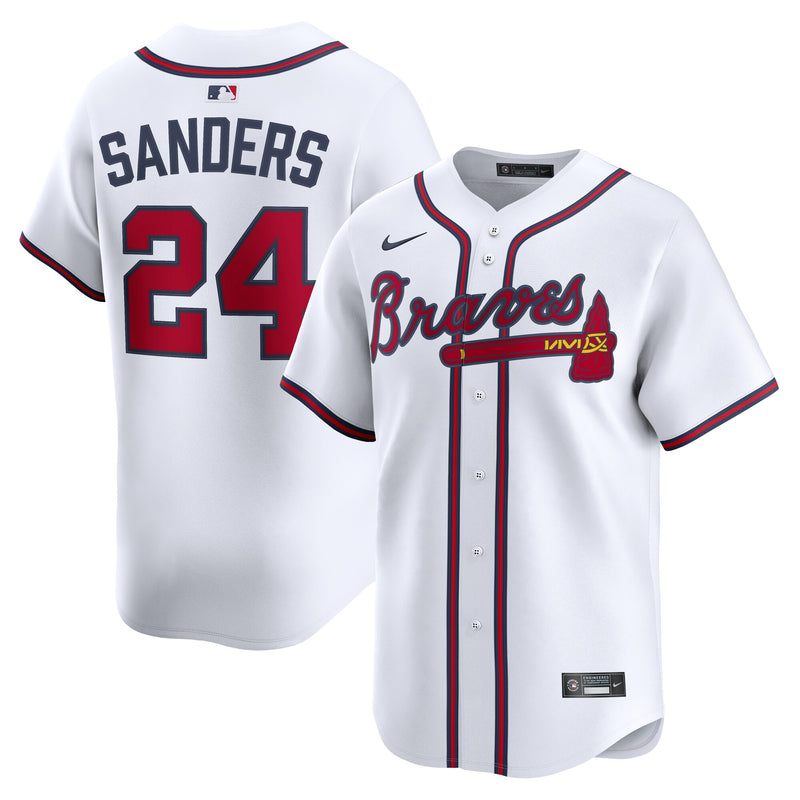 Deion Sanders Atlanta Braves Baseball Jersey, White Limited Sportswear Jersey Shirt, Lightweight Breathable Athletic Jersey, Casual Gift for Men