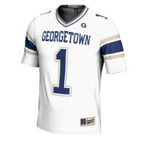 Georgetown Hoyas Football Jersey, White Sportswear Jersey Shirt, Lightweight Breathable Athletic Jersey, Casual Gift for Men