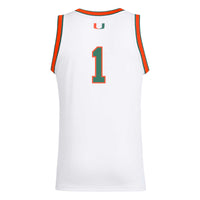 Miami Hurricanes Basketball Jersey, White Replica Swingman Sportswear Jersey Shirt, Sleeveless Athletic Tank Jersey, Casual Gift for Men