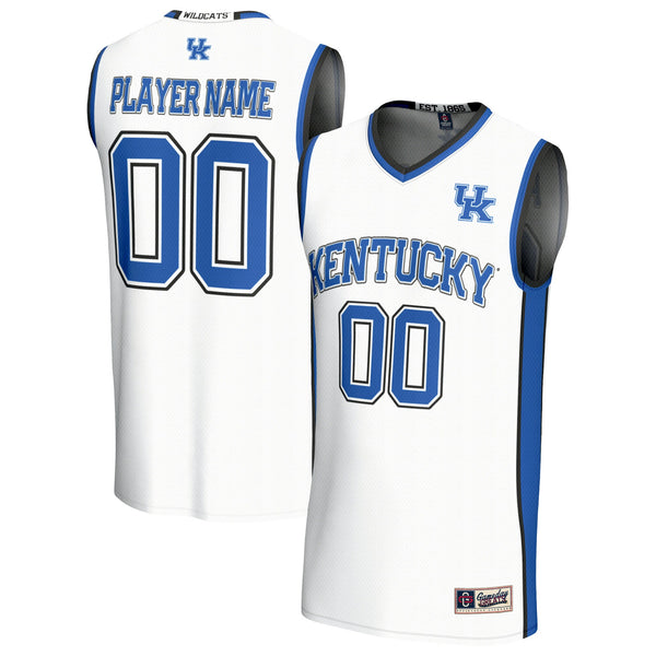 Kentucky Wildcats Lightweight Collegiate Basketball NIL Pick-A-Player Fashion Jersey - White