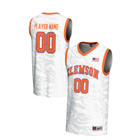 Clemson Tigers Basketball Jersey, White Sportswear Jersey Shirt, Sleeveless Athletic Tank Jersey, Casual Gift for Men, Style 201334786