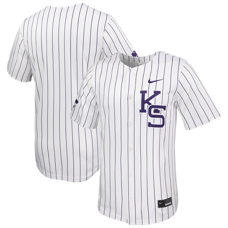 Kansas State Wildcats Baseball Jersey, White Limited Sportswear Jersey Shirt, Lightweight Breathable Athletic Jersey, Casual Gift for Men
