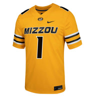 Missouri Tigers Football Jersey, Gold Game Alternate Sportswear Jersey Shirt, Lightweight Breathable Athletic Jersey, Casual Gift for Men