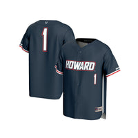 Howard Bison Baseball Jersey, Navy Fashion Lightweight Sportswear Jersey Shirt, Lightweight Breathable Athletic Jersey, Casual Gift for Men
