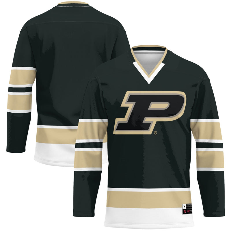 Purdue Boilermakers Hockey Jersey, Gold Sportswear Jersey Shirt, Long Sleeve Hockey Sweater Jersey, Casual Gift for Men