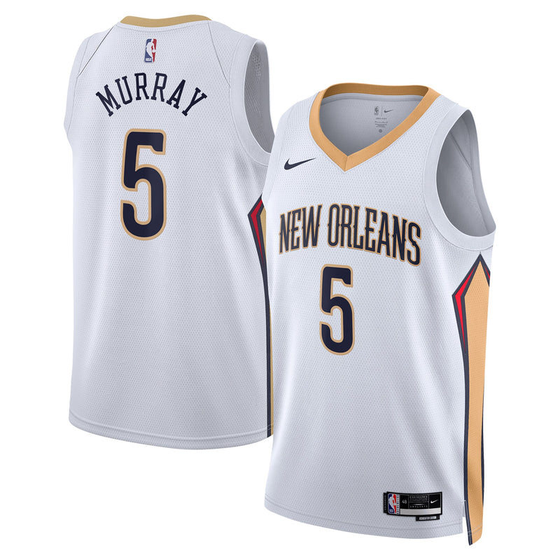 Dejounte Murray New Orleans Pelicans Basketball Jersey, White Sportswear Jersey Shirt, Sleeveless Athletic Tank Jersey, Casual Gift for Men