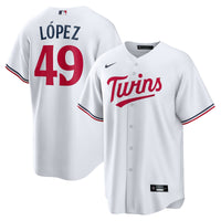 Pablo López Minnesota Twins Baseball Jersey, White Replica Sportswear Jersey Shirt, Lightweight Breathable Athletic Jersey, Casual Gift for Men