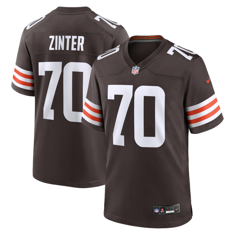 Zak Zinter Cleveland Browns Football Jersey, Brown Game Sportswear Jersey Shirt, Lightweight Breathable Athletic Jersey, Casual Gift for Men