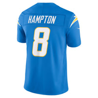 Omarion Hampton Los Angeles Chargers Football Jersey, Blue Sportswear Jersey Shirt, Lightweight Breathable Athletic Jersey, Casual Gift for Men
