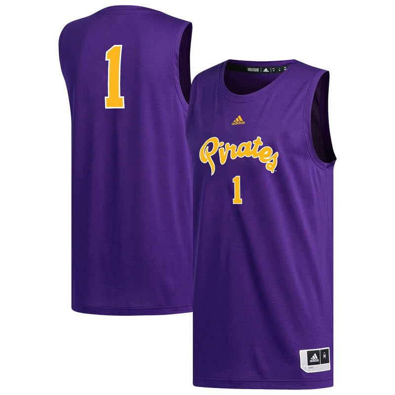 ECU Pirates Basketball Jersey, Purple Replica Sportswear Jersey Shirt, Sleeveless Athletic Tank Jersey, Casual Gift for Men