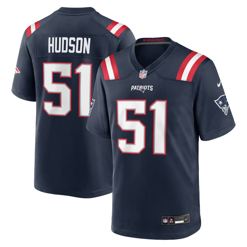 James Hudson New England Patriots Football Jersey, Navy Sportswear Jersey Shirt, Lightweight Breathable Athletic Jersey, Casual Gift for Men
