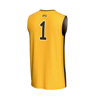 Missouri Tigers Basketball Jersey, Gold Fashion Lightweight Sportswear Jersey Shirt, Sleeveless Athletic Tank Jersey, Casual Gift for Men