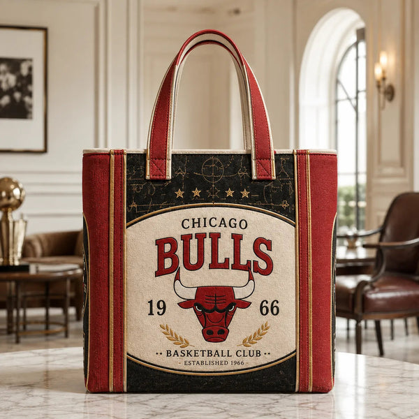 CHI Heritage Crest - Vintage Bulls Tote in Red and Cream - main