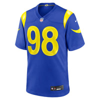 Jaxson Moi Los Angeles Rams Football Jersey, Royal Game Sportswear Jersey Shirt, Lightweight Breathable Athletic Jersey, Casual Gift for Men