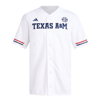 Texas A&M Aggies Baseball Jersey, White Sportswear Jersey Shirt, Lightweight Breathable Athletic Jersey, Casual Gift for Men, Style 201657282