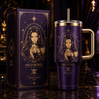 Silent Signal - Robin in Violet and Antique Gold