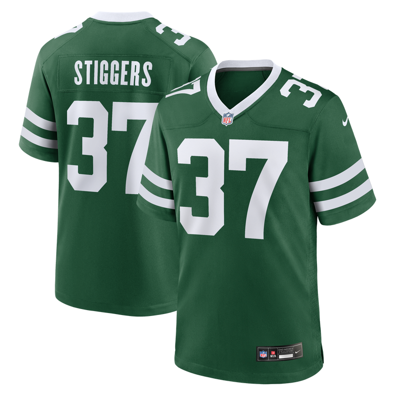 Qwan'tez Stiggers New York Jets Football Jersey, Green Game Sportswear Jersey Shirt, Lightweight Breathable Athletic Jersey, Casual Gift for Men