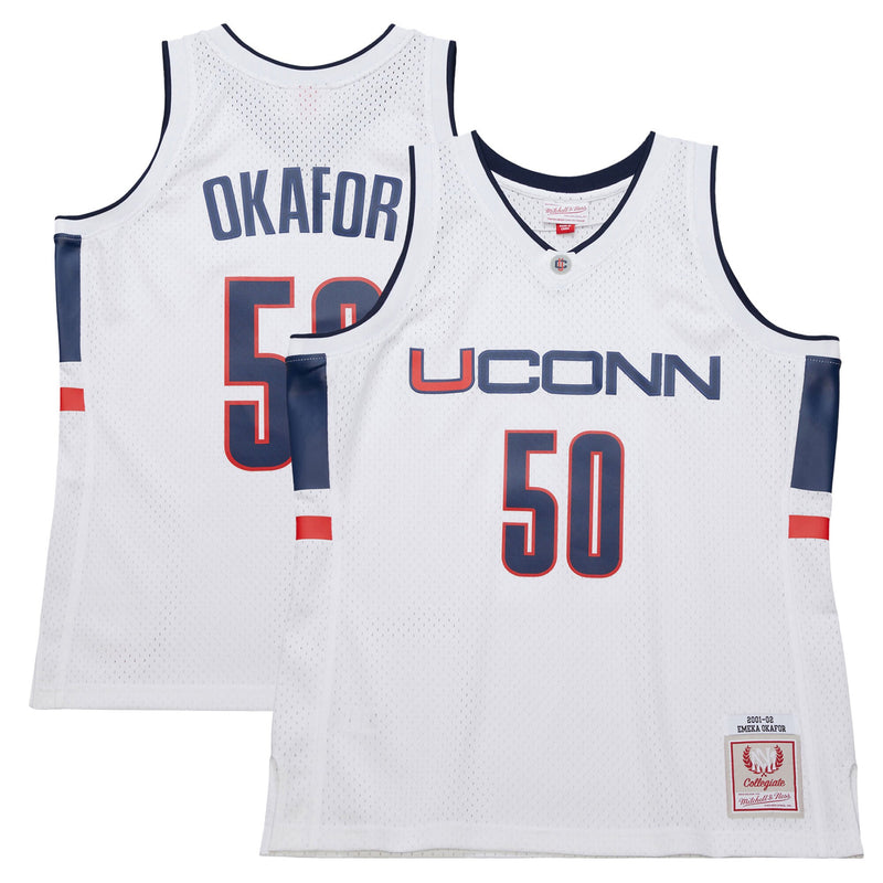 UConn Huskies Basketball Jersey, White Replica Swingman Sportswear Jersey Shirt, Sleeveless Athletic Tank Jersey, Casual Gift for Men