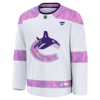 Vancouver Canucks Hockey Jersey, White Sportswear Jersey Shirt, Long Sleeve Hockey Sweater Jersey, Casual Gift for Men, Style 203564974