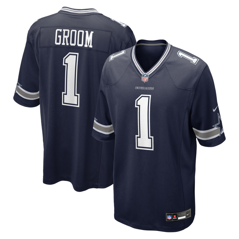 Number Groom Dallas Cowboys Football Jersey, Navy Game Sportswear Jersey Shirt, Lightweight Breathable Athletic Jersey, Casual Gift for Men