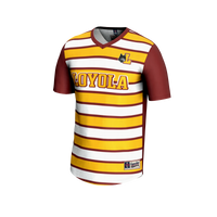Loyola Chicago Ramblers Soccer Jersey, Maroon Fashion Sportswear Jersey Shirt, Lightweight Breathable Athletic Jersey, Casual Gift for Men