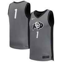 Colorado Buffaloes Basketball Jersey, Gray Replica Sportswear Jersey Shirt, Sleeveless Athletic Tank Jersey, Casual Gift for Men