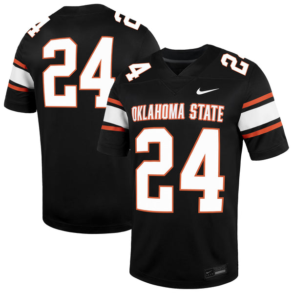 #24 Oklahoma State Cowboys Untouchable Football Jersey – Black
