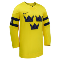 Sweden Yellow 2026 Away Replica Hockey Jersey, Hockey Sportswear Jersey Shirt, Long Sleeve Hockey Sweater Jersey, Casual Gift for Men