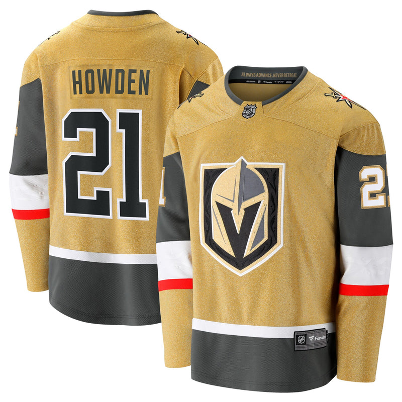 Brett Howden Vegas Golden Knights Hockey Jersey, Gold Breakaway Sportswear Jersey Shirt, Long Sleeve Hockey Sweater Jersey, Casual Gift for Men